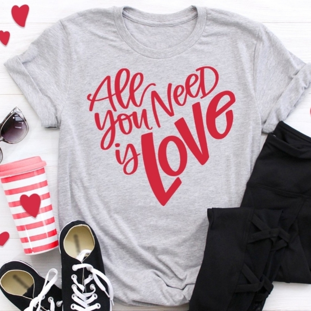 ❤ Love is all...Valentines tshirt